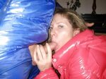 sexy wifes bitches in sexy shiny jackets - Fetish Porn Pic